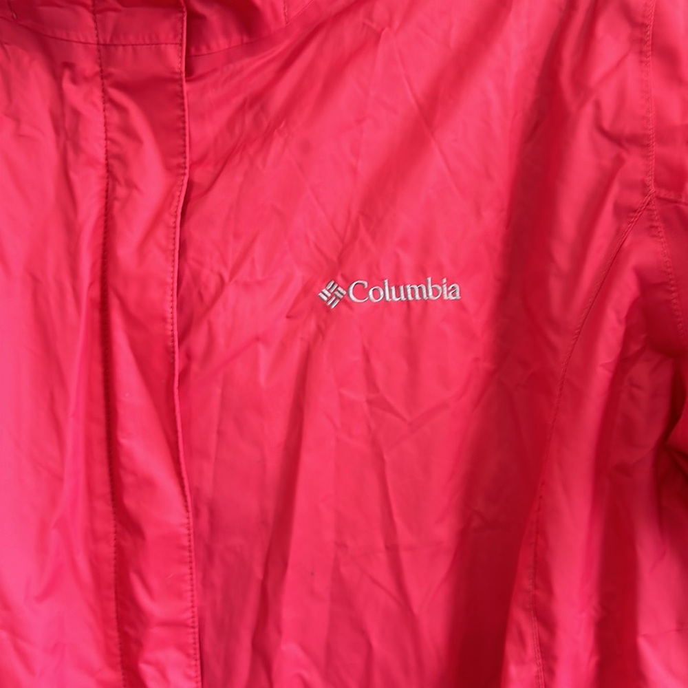 EUC Women’s Pink Columbia Omni Tech Waterproof Rain Jacket - Size 2X - Picture 2 of 8